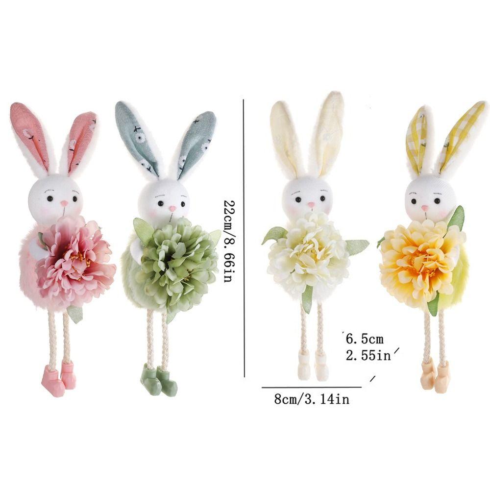 Colorful Easter Rabbit Pendant Soft Plush Rabbit Hanging Ornament Rabbit Figurine Party Favors