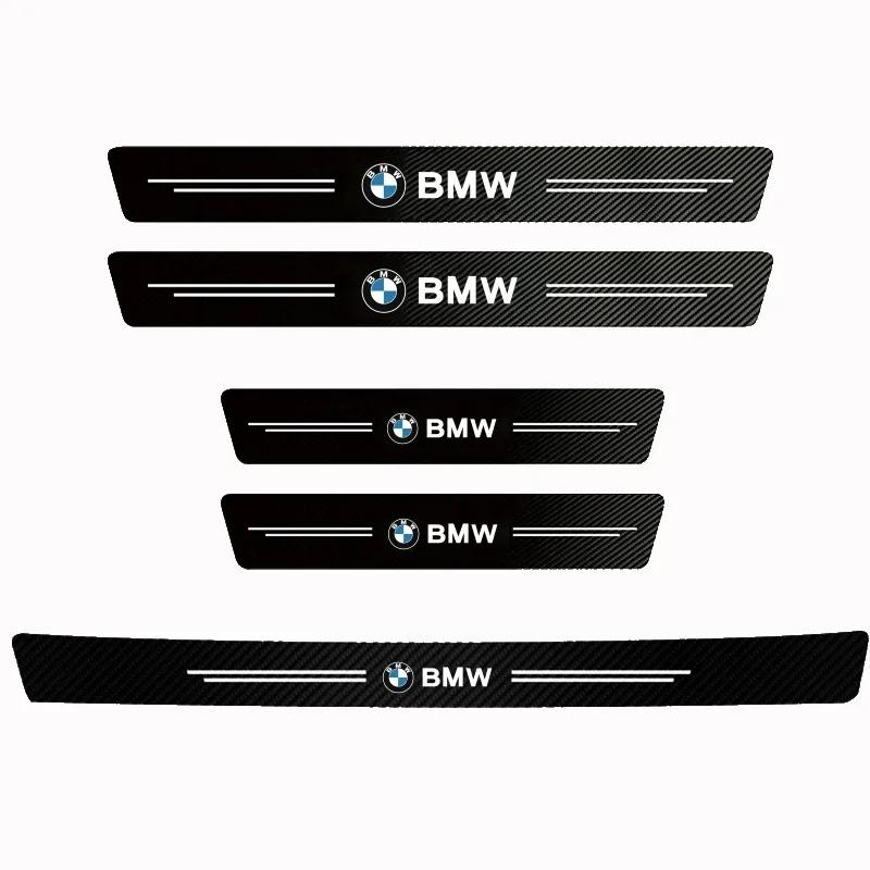 BAGD7 2026 Car Sticker BMW Car Threshold Strip Anti Stepping Leather Protective Sticker For BMW M E46 E90 E60 F30 F10 X1 X2 X3 X5 X4 X