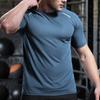 Men Thin Ice Silk Tops Running Short-sleeved Sports T-shirt Gym Fitness Muscle Training Sweatshirt Dry Fit Tight Tracksuits
