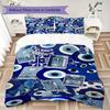 Evil Eye Pattern Bedding uilt Set uilt Cover Pillowcase Home Decoration Birthday Gift (1 * duvet cover + 2 * pillowcase  without core)165