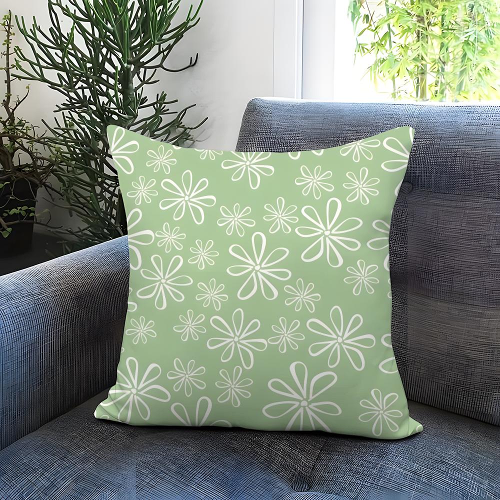 Floral pattern Cushion Cover Comfortable Reversible Pillow Cover Ideal for Car Sofa Bedroom Beyond