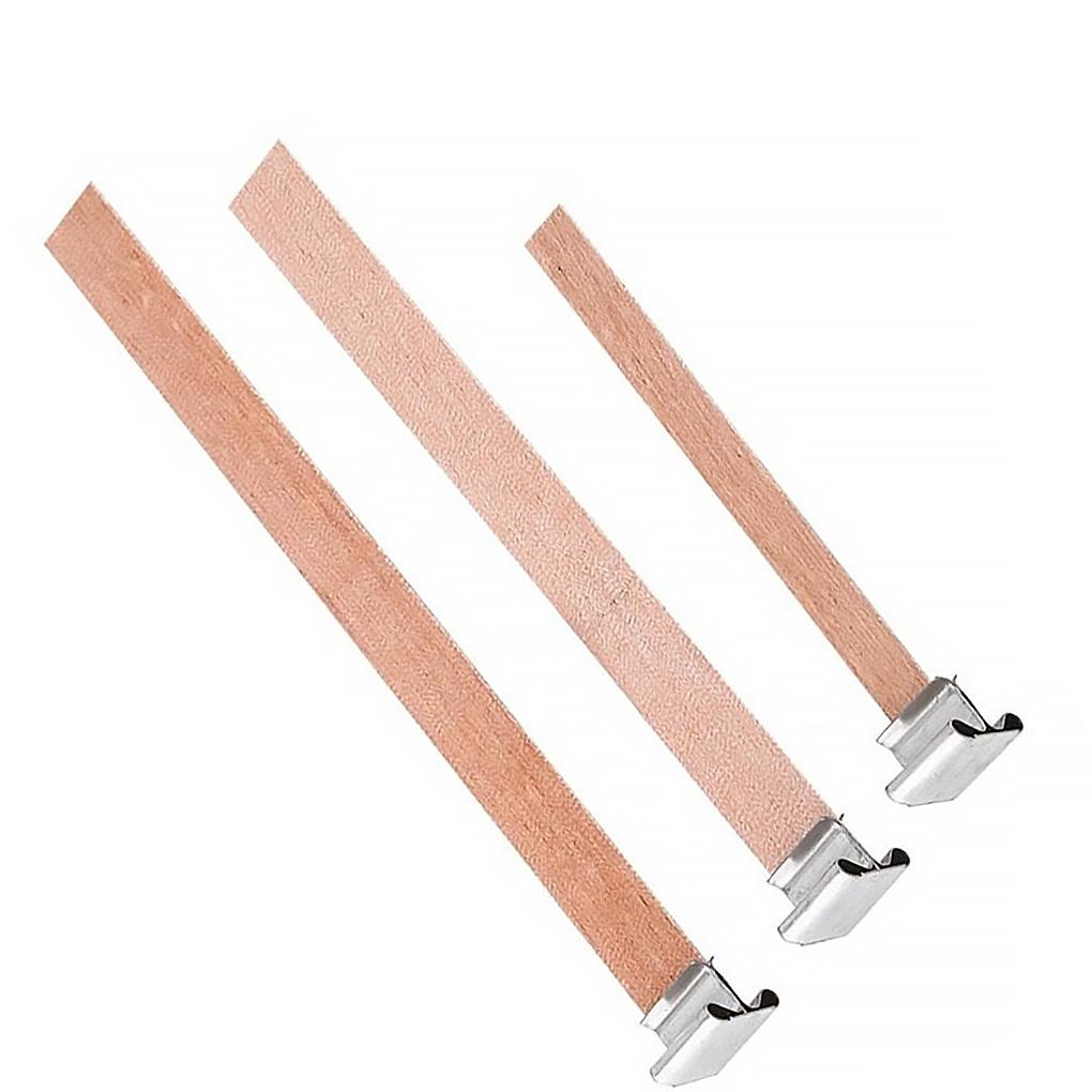 50 шт. деревянных фитилей для свечей с поддерживающим элементом для изготовления ароматических свечей, набор для самостоятельного изготовления