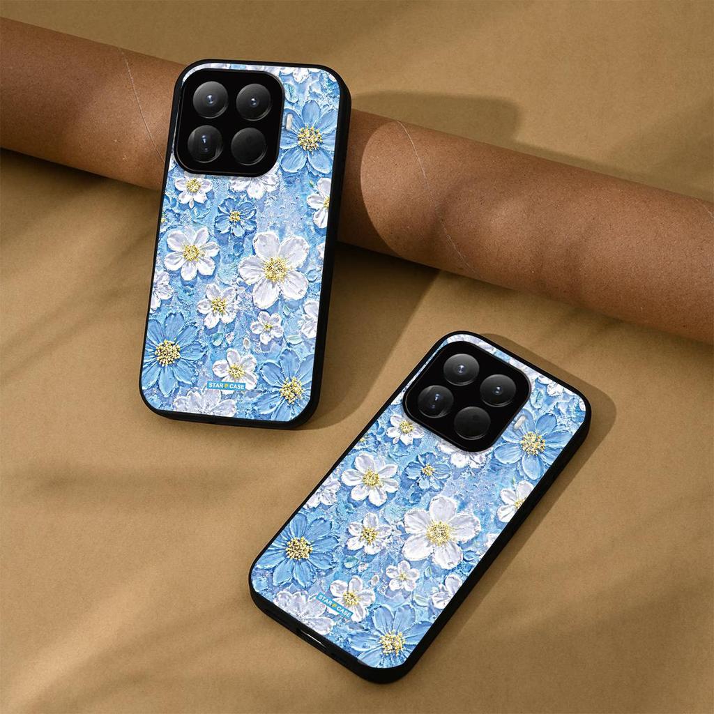 Жесткий прозрачный чехол из акрила для Xiaomi 15T Pro 15, винтажный, с 3D-текстурой, цветочным принтом