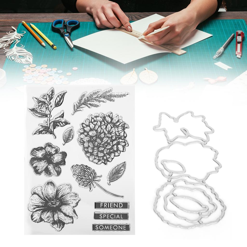  Узор с цветком Прозрачная печать Изготовление открыток для скрапбукинга Украшение фотоальбома