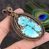 Tibetan Turquoise Handmade Copper Wire Wrap Jewelry Pendant 3.23 U9l60
