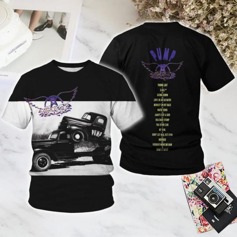 Popular Aerosmith Rock 3D Print T-Shirts Men Women Casual Short Sleeve T Shirt Harajuku Y2K Top Streetwear Tee Unisex Clothing