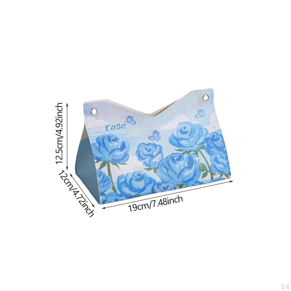 Держатель для салфеток с цветочным декоративным коробом для салфеток Современная искусственная кожа для лица