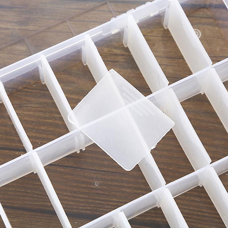 10/15/24 сетчатый отсек, прозрачный контейнер, коробка для ювелирных изделий, упаковка камней, пластиковая съемная коробка, чехол для хранения инструментов для дизайна ногтей