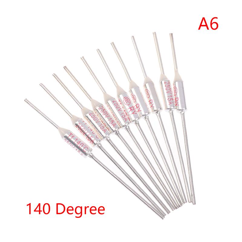 10 шт. Термопредохранитель TF RY 15A 250V Температура 121C 125C 128C 130C 135C 140C 145C 150C 155C 160C 165C 167C 175C 180C 185C 192C