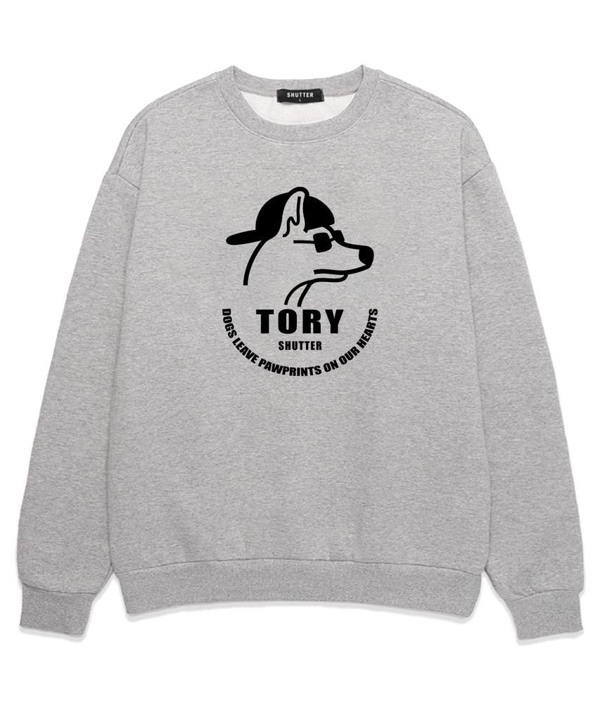 Свитшот SHIRTER с логотипом Tory (Sls018) Меланж серый