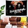 Tokio Hotel Рок-группа Билл Каулитц Сделай сам Настенный гобелен Подвесной Таро Хиппи Настенные ковры Общежитие Домашний декор