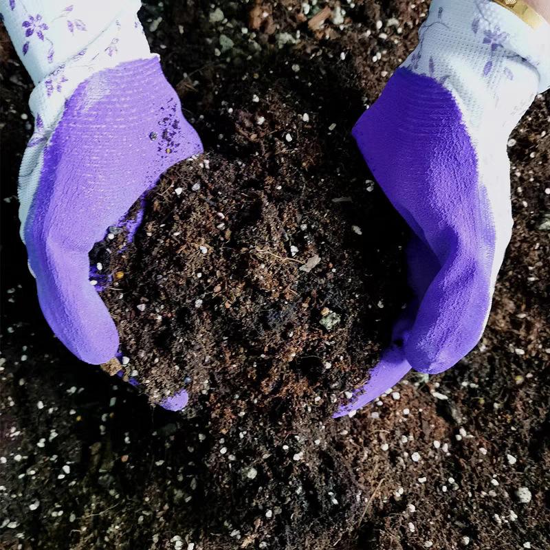 Садовые перчатки одного размера для женщин, дышащие рабочие перчатки из пенолатекса, для садоводства, ландшафтного дизайна, сделай сам, резиновые перчатки