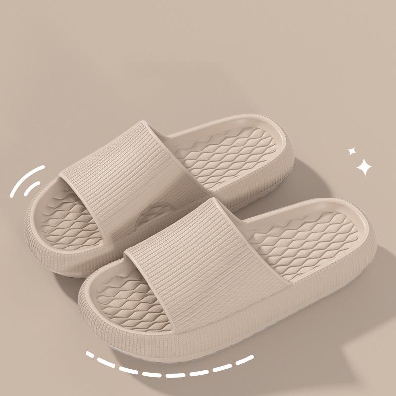 Unisex Summer Large Size Candy Color Thick Bottom Bathroom Slippers Women Men Casual Anti Slip Indoor Slippers For Couples 36-45