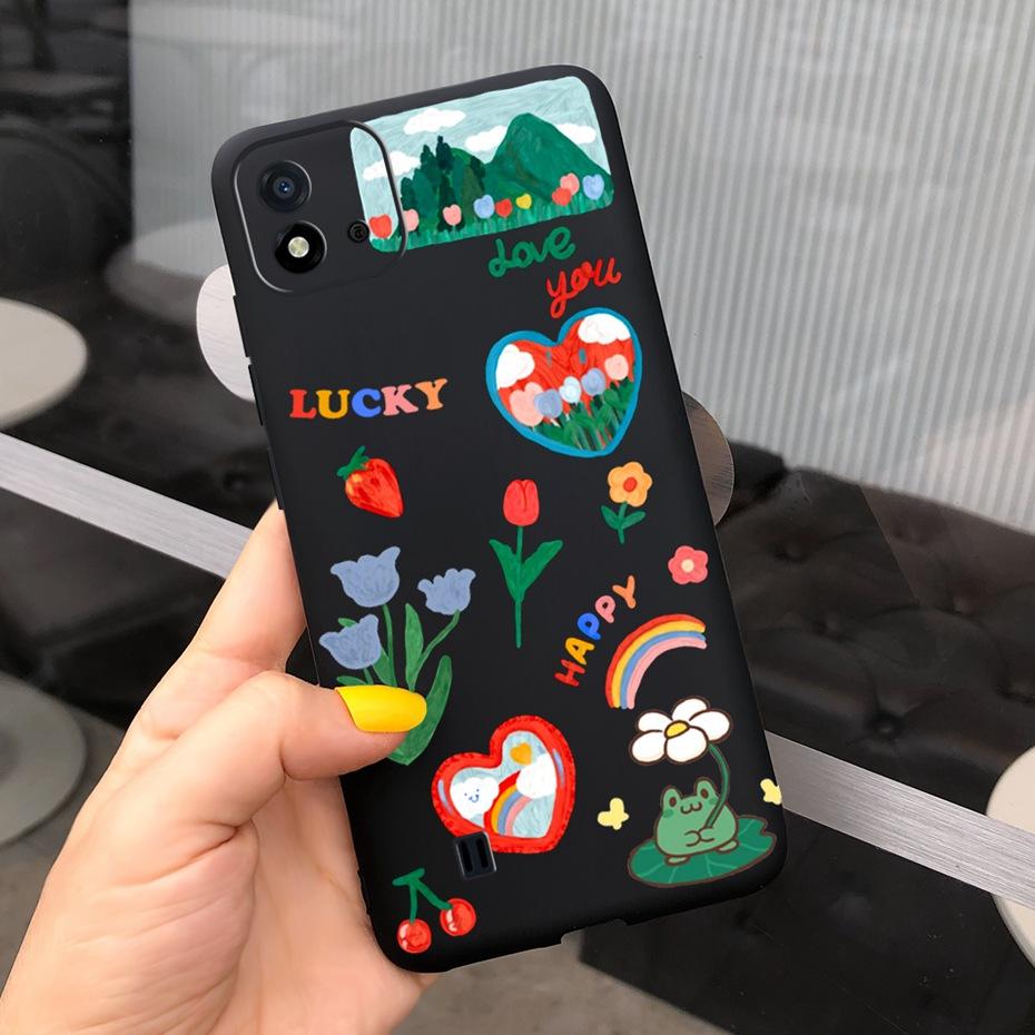Красивый узор Чехол для телефона Для Realme C11 2021 C 11 2020 RMX2185 Макарон Силиконовые Мягкие Чехлы Обложка Для Realme C11 (2021) RMX3231