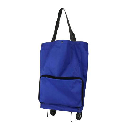 Folding Shopping Cart Trolley Bag with Wheels Large Capacity Foldable Design Waterproof Shopping Bag Portable Hand-Pulling Grocery Bag