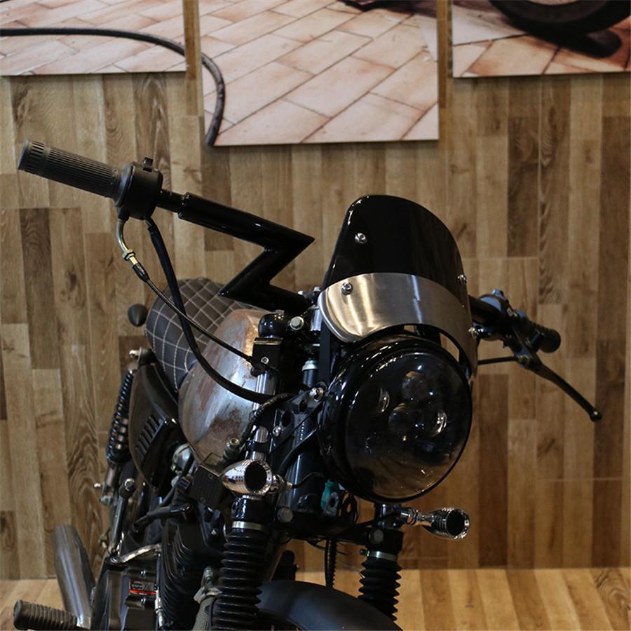 Универсальная посадка для 5" и 7" круглых фар, мотоциклетное ретро-модификация, ветровое стекло для Yamaha Xjr 1300/Xjr 1200/Xj 600S/Xj 400 Diversion, Honda Cg