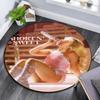 Sabrina Carpenter pattern round rug,Carpet Rug for Living Room Bedroom Playroom ,Non-slip Floor Mat,Holiday Gifts and Birthday Gifts.