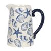 Coastal Charm Seashells Ceramic Flower Jug