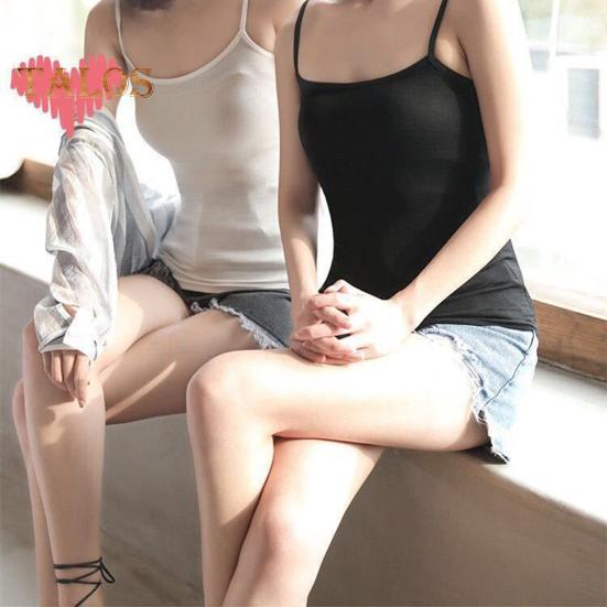 Summer Sling Vest Square Collar Sleeveless Solid Color Camisole Slim Fit Tank Top Women Lightweight Camisole Streetwear