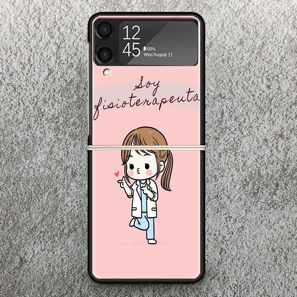 Забавный чехол с принтом 'Медицина Медсестра Доктор' для телефона Samsung Galaxy Z Flip 3 4 5 6 7 5G, чехол-раскладушка Flip7 Flip6 Flip5 Flip4 Flip3