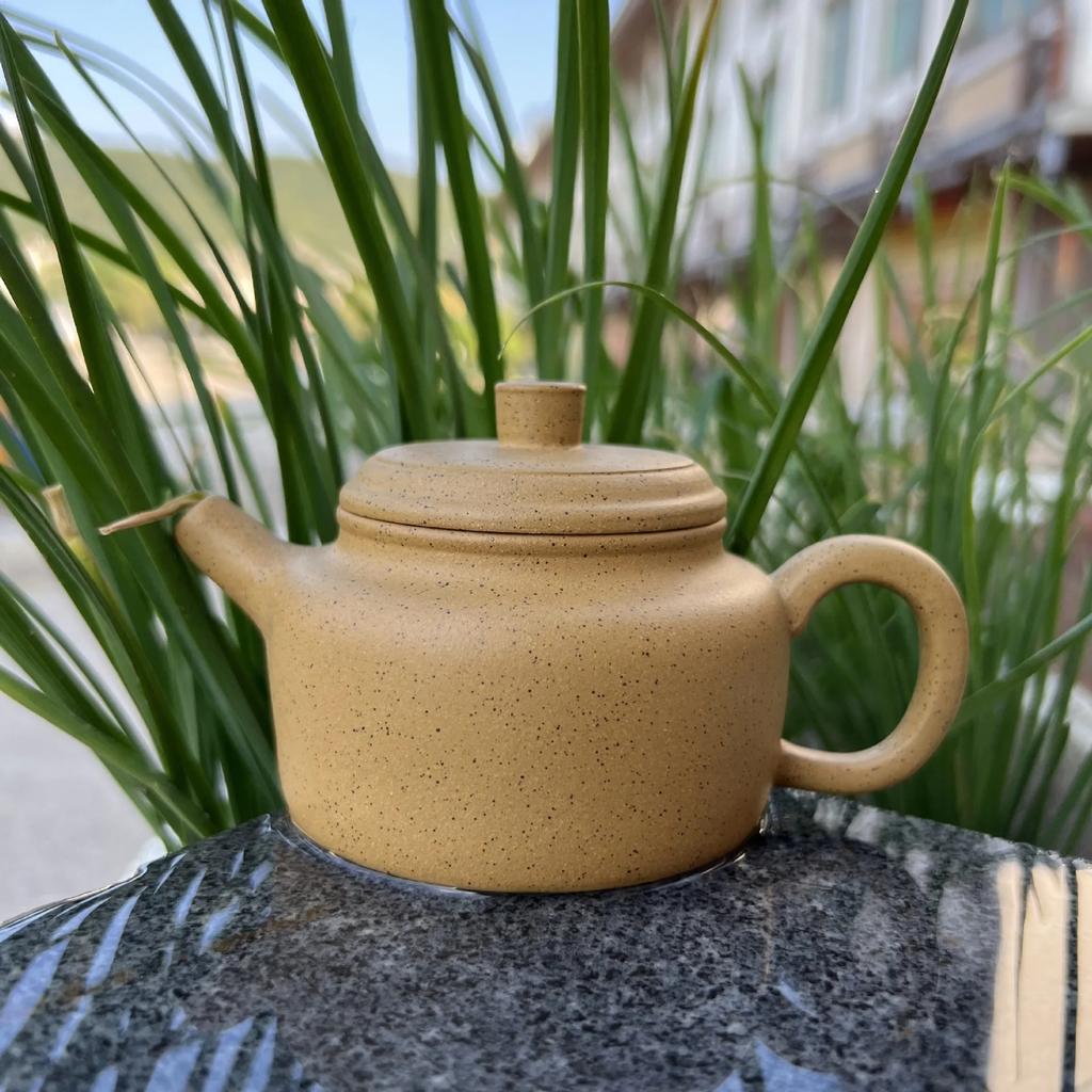 Чайник ручной работы 160 мл, цвет желтой апельсиновой корки, мастер-чайник, плоский чайник - настойка на кожуре грейпфрута, церемония улуна, оздоровительный чайник - Ваш любимый