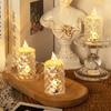 1pc Battery-Powered LED Crystal Flameless Tea Candle Light for Parties, Home Decor,Christmas Decorations