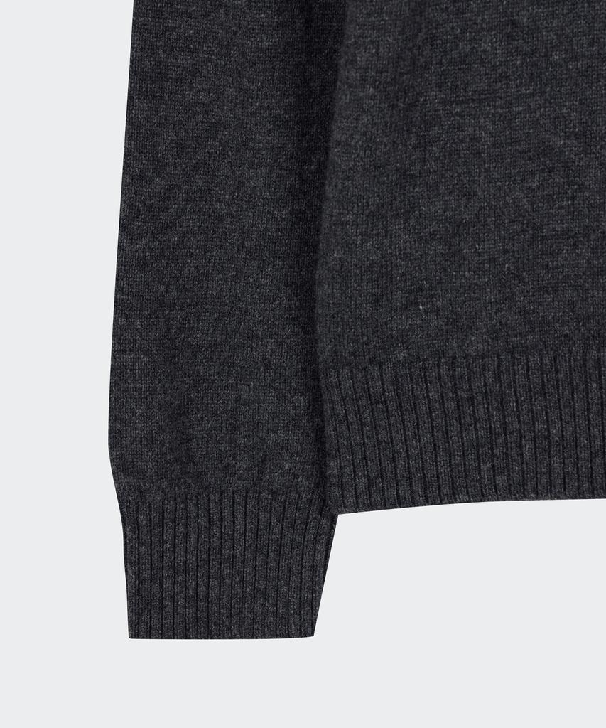 BROOKS BROTHERS [Heritage] Wool Cashmere Solid Sweater (Charcoal) (Bbwrmhg412)