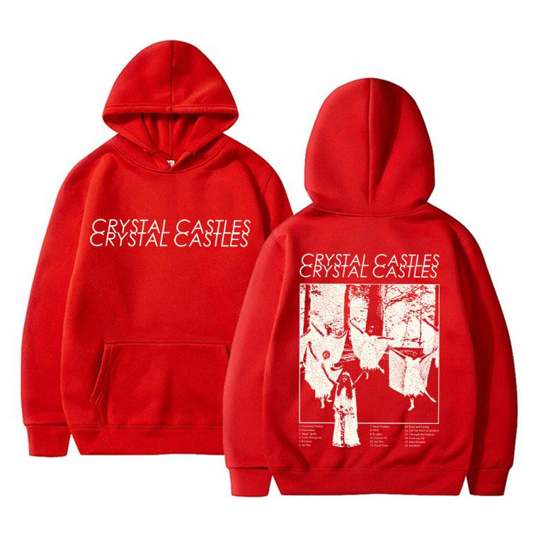 Винтажная толстовка с капюшоном группы Crystal Castles для мужчин и женщин, готическая, панк-рок, с капюшоном, мужская мода, свободный, оверсайз, пуловер, толстовки с капюшоном