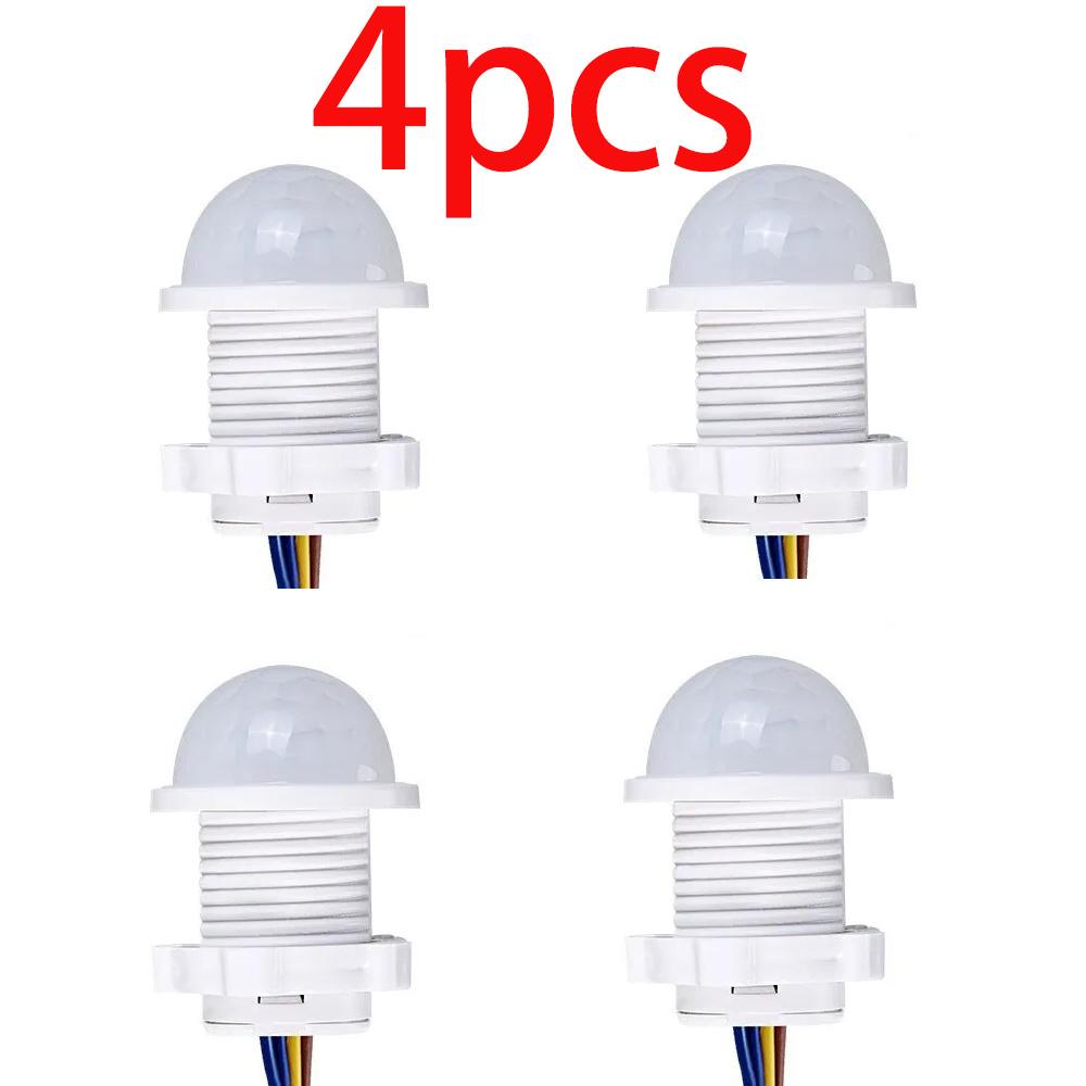 1-4 шт. Мини-датчик движения PIR, выключатель света, переменный ток 110 В - 240 В, инфракрасный детектор человеческого тела, автоматическое включение и выключение для дома, без регулируемой задержки