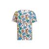 Keith Haring Cartoon Print Round Neck Sports Tee Unisex Tops White HD7254
