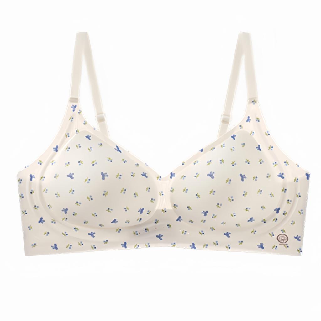 Camellia soufflé underwear women's foundation, seamless and breathable, beautiful back, small breasts gather, lift and cool, thin bra