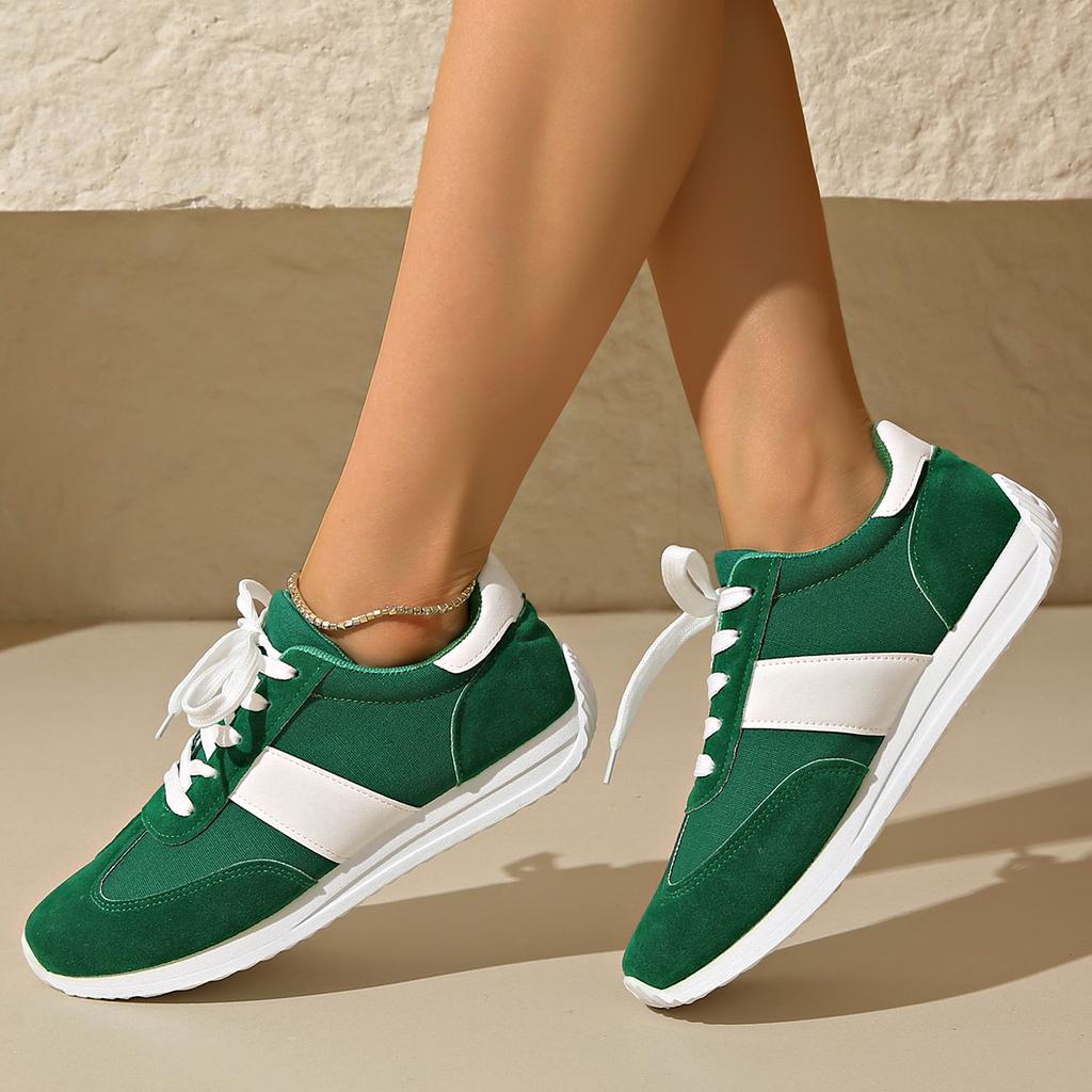 Fashion Lightweight Fashion Sneakers for Women 2025 Spring Comfort Lace Up Casual Shoes Woman Breathable Mixed Color Sneakers