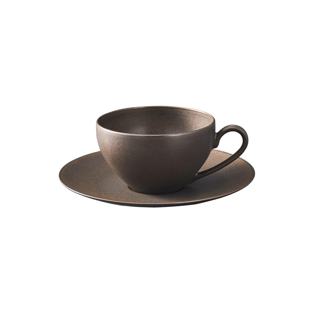 Noritake Coffee/Tea Saucer, 16cm, Orridge, Microwave/Dishwasher Safe, Brown, Fine Porcelain (Premium White), 10-587A/94989S