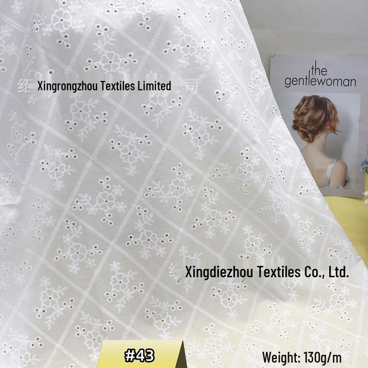 Eyelet Embroidery Fabric 100 Cotton 45 Patterns For Diy Childrens Clothing Hats