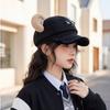 Thickened Octagonal Cap Cartoon Bear Beret Hat Cute Baseball Hat