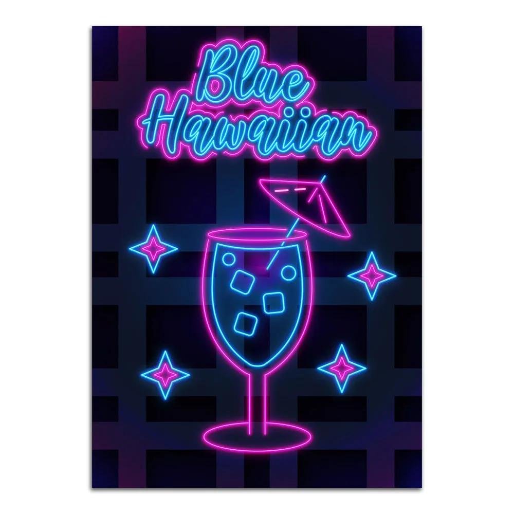 Неоновая вывеска Арт Такос Рамен Еда Постер Принт Хот-дог Картофель фри Бургер Холст Живопись Современный Домашний Декор Картина Для Кухни Без Рамки