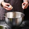 304 Нержавеющая сталь Миска для смешивания муки и яиц, загустевший суп, салатник, миска со шкалой, миски для выпечки, кухонные принадлежности