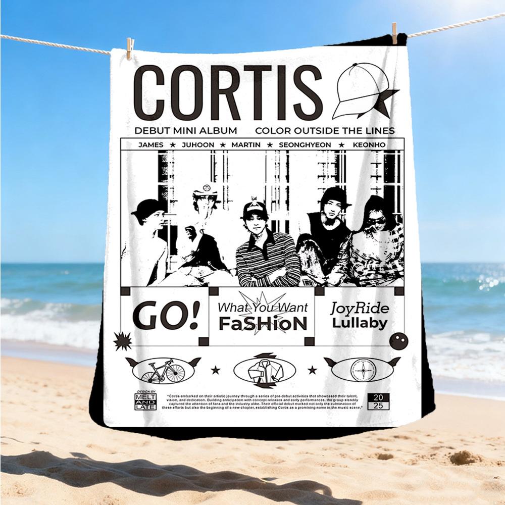 1 шт. K-pop, Cortis Уличный мягкий плед Ультраплюшевый, Теплый, Универсальный и Простой в уходе для кемпинга, и