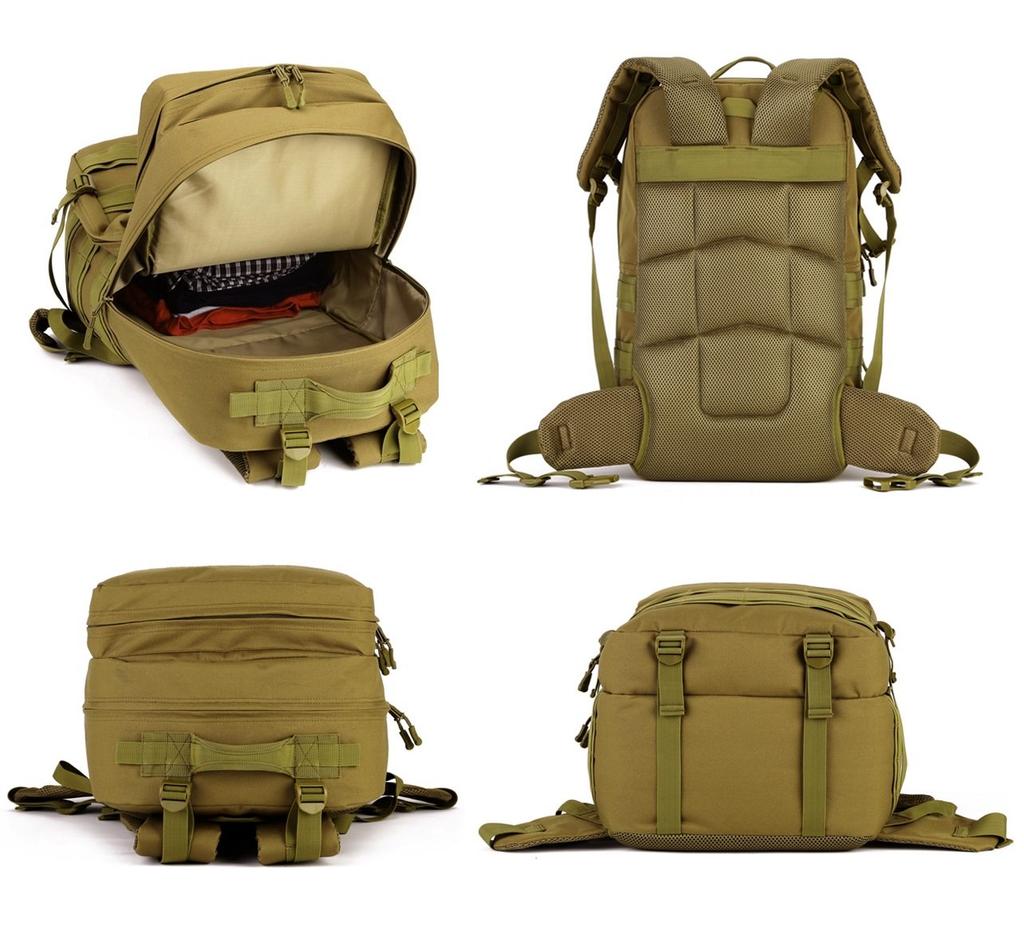 55L Large Capacity 4 Colors To Choose from Camouflage Waterproof Tactical Alpine Pack for Military Fans Outdoor Rucksack Military Backpack Black