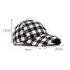 Шапка женская осенне-зимняя солнцезащитная шапка зимняя теплая бейсболка кепка в клетку