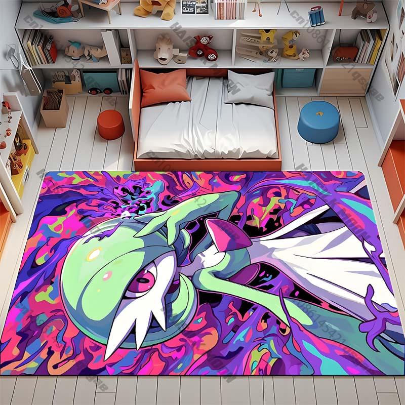 Various Sizes Pokemon Gardevoir Printed Carpet Rug for Living Rooms Bedroom Sofa, Garden Balcony Camping Mat Gift Free Shipping
