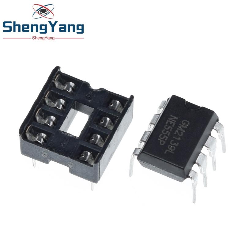 20Pcs , (10 Each) NE555 NE555P 555 Timer Programming + 8 Pin Sockets for TZT Boost Step Down Power module