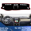 Для JAC T9 Hunter 2021 2022 2023 2024 Накладка на приборную панель автомобиля Защита от света Коврик для платформы приборов Ковер Аксессуары