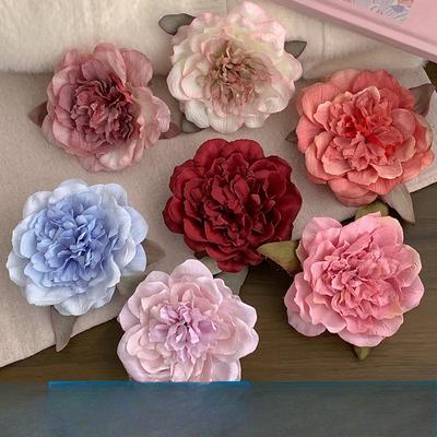 Супер сказочная заколка для волос с цветами для фотоатмосферы, заколка для волос для девочки, пион, камелия, головной убор
