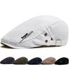 Fashion Men's Beret Button Embroidery Cotton Vintage Berets Outdoor Women Flat Visor Hat Casual Retro Newsboy Cap For Men