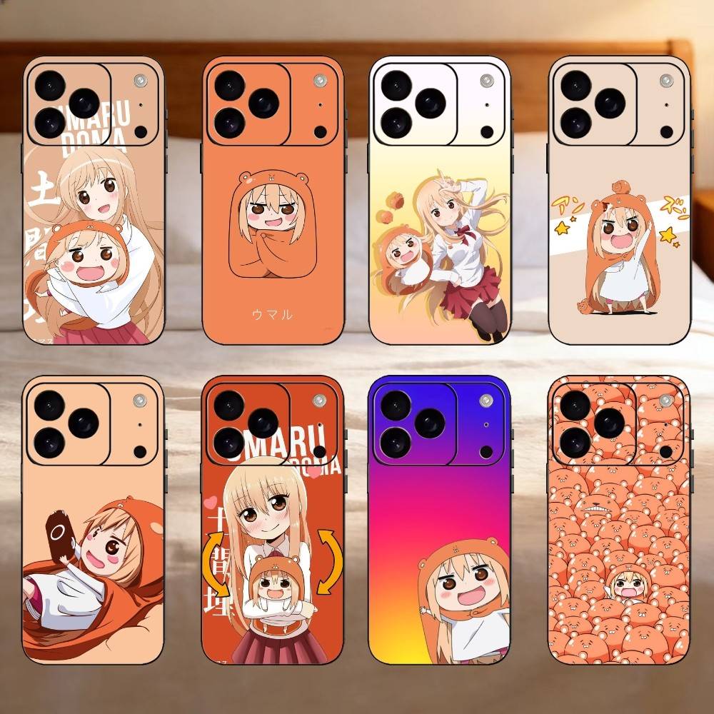 Мимуто!Чехол для телефона Umaru-Chan Силиконовый черный Мягкий Для IPhone 17,16,15,14,13,12,11,SE,Plus Pro Max