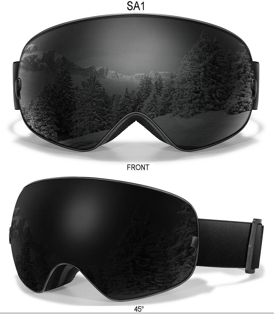 Высококачественные противотуманные горнолыжные очки со сферической линзой в форме запятой