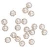20 Pieces Faux Pearl Buttons Rhinestone Embellishments Flatback for DIY 12mm
