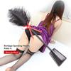 Bondage BDSM Feather Tickled Whip Bondage Erotic Punish Fetish Leather Spanking Paddle Play Flogger Sex Toys for Couple Woman