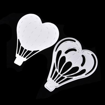 Металлический серебристый трафарет-рамка воздушного шара для тиснения и резки для DIY скрапбукинга, бумажного альбома, изготовления открыток